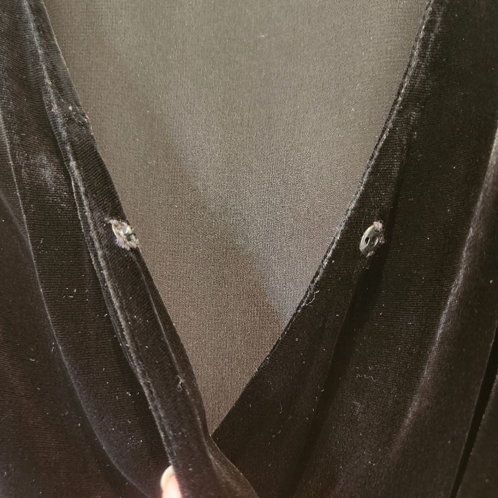 DVF Diane Von Furstenberg Black Velvet Julian Long Wrap Dress Elegant Cocktail 6 - Picture 5 of 12